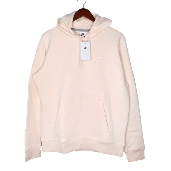 Nike Men's Club Fleece Hoodie Pullover Ice Peach Sweatshirt Sportswear - Picture 2 of 10